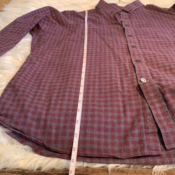 Crosby & Howard Men’s Stretch Fabric Maroon and Gray Button Down Size XL - Picture 10 of 11